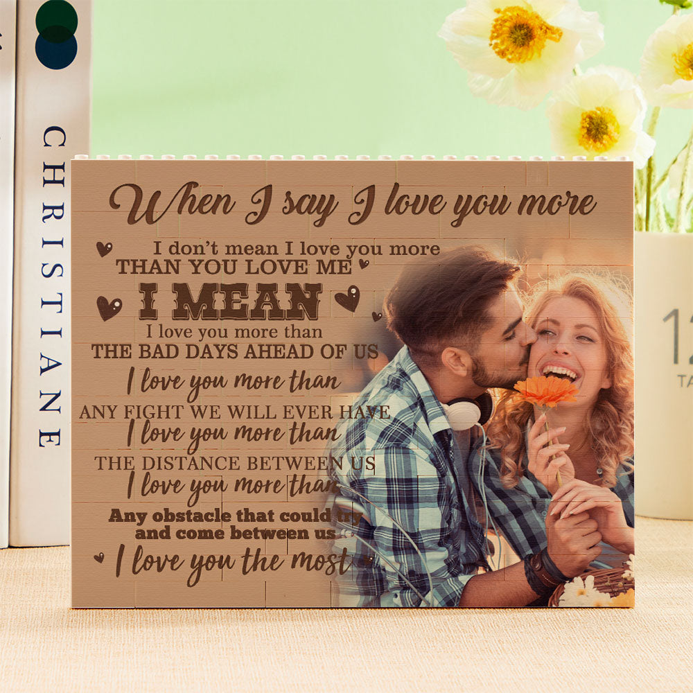 Personalizowana ramka na zdjęcia z puzzlem dla pary na rocznicę I Love You