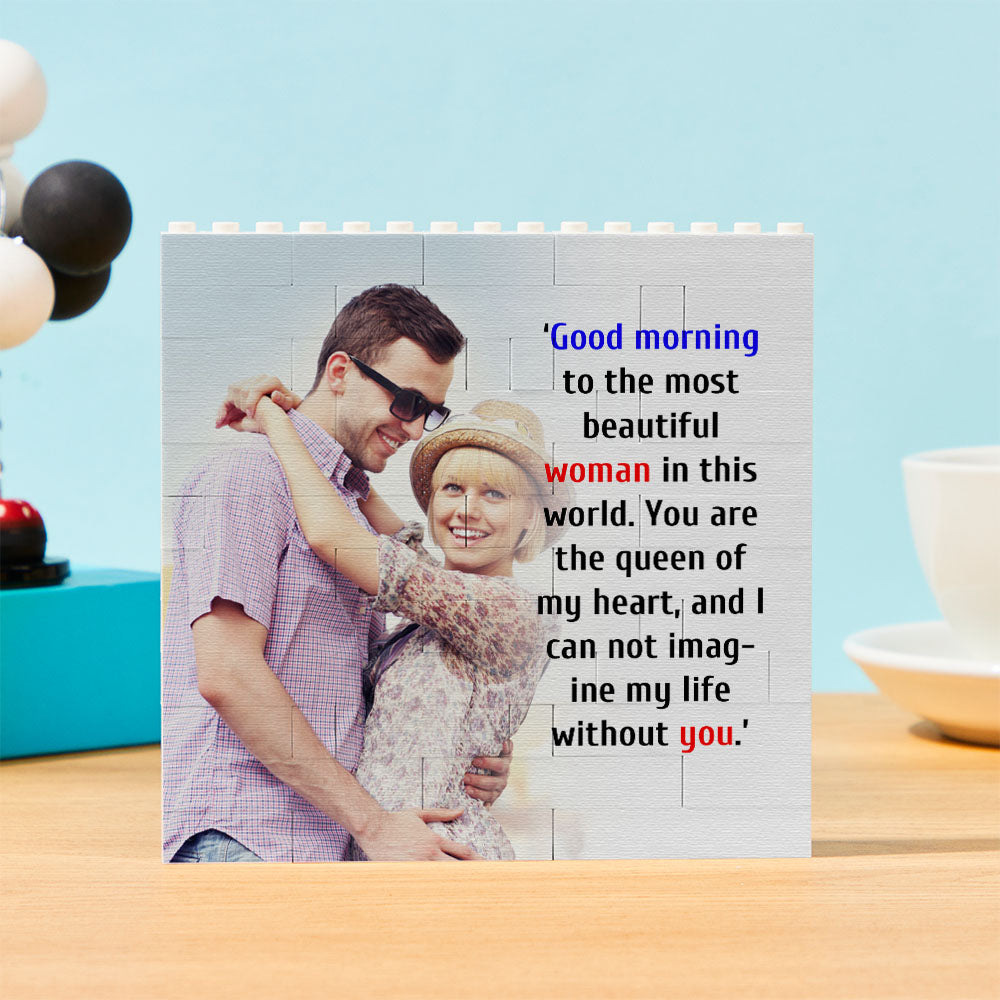 Personalizowana ramka na zdjęcia w kształcie kostki, prezent dla niej