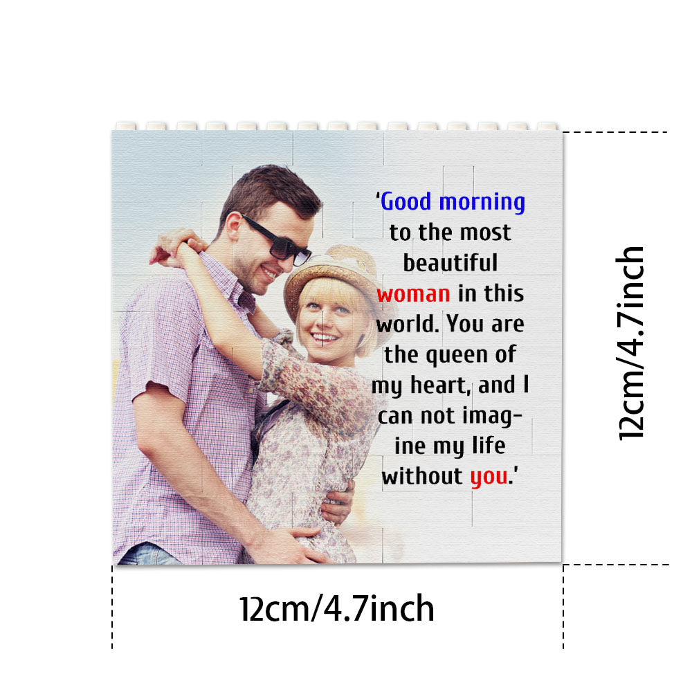 Personalizowana ramka na zdjęcia w kształcie kostki, prezent dla niej