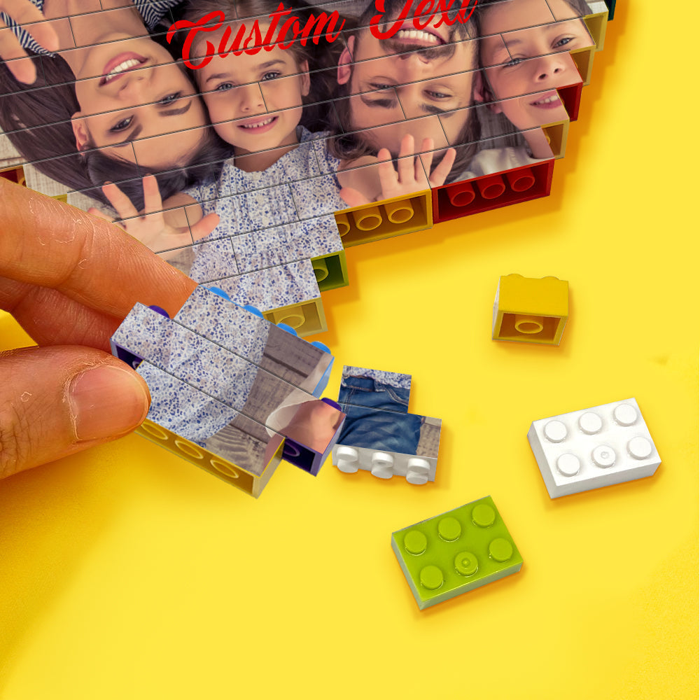 Personalizowany blok w kształcie serca z zdjęciem na prezent dla pary
