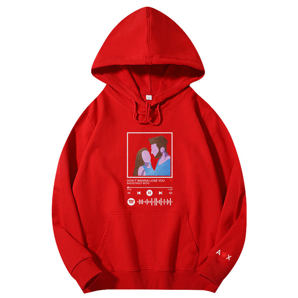 Hoodie z haftem dla miłośnika muzyki, modny i wygodny prezent na urodziny