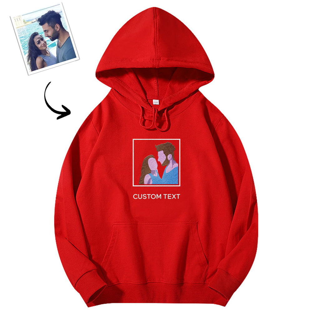 Modna bluza z haftem personalizowanym dla zakochanych na prezent