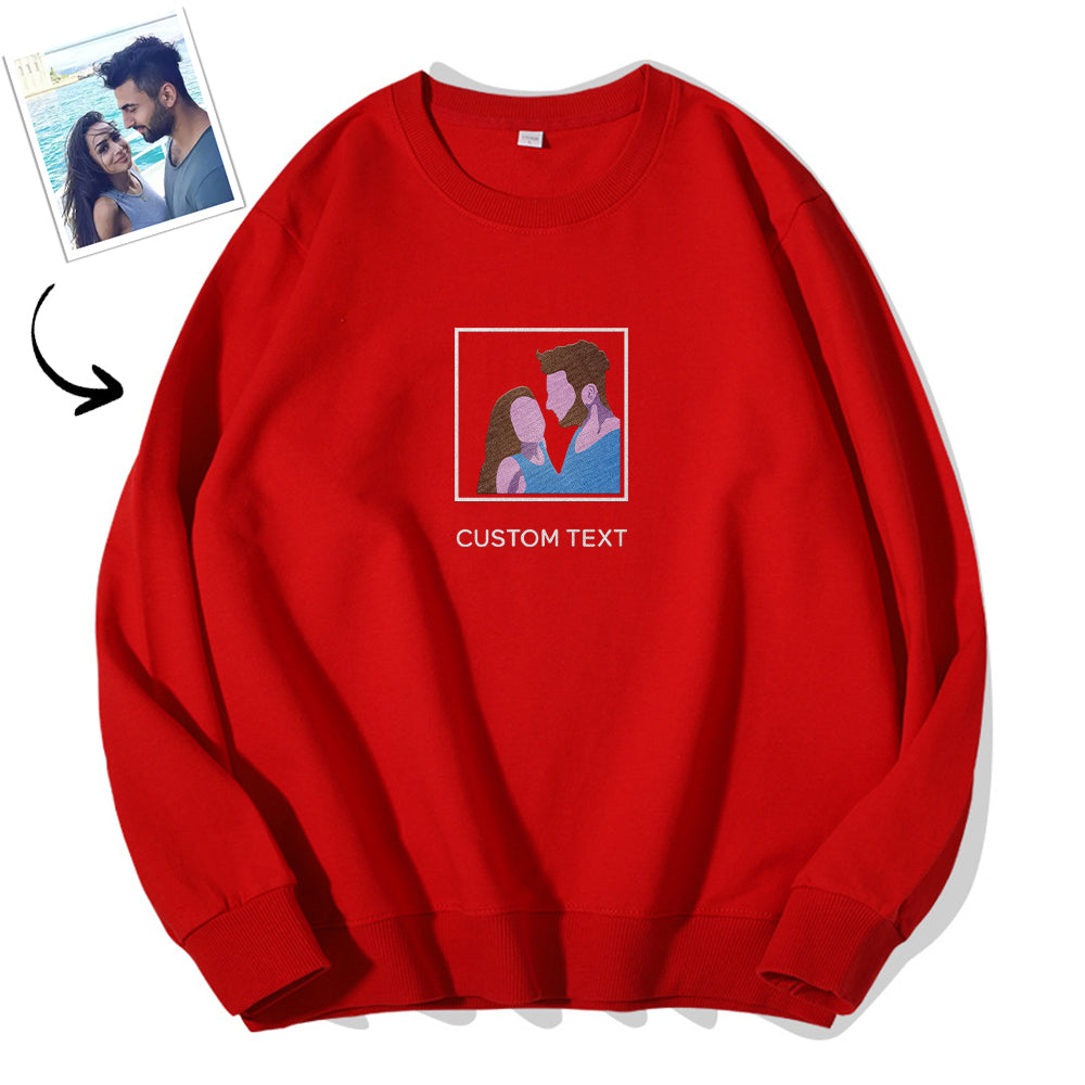 Modna bluza z haftem personalizowanym dla zakochanych na prezent