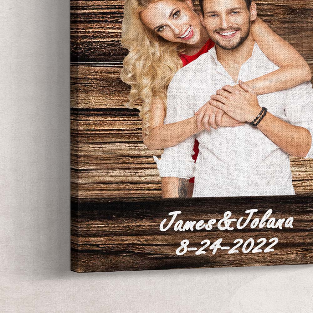 Personalizowany obraz na płótnie z datą poznania – prezent dla niego