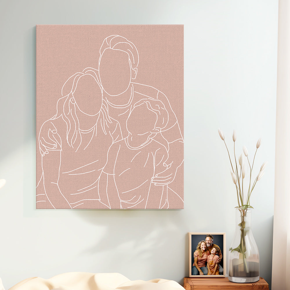 Personalizowany portret na płótnie dla niego i dla niej, idealny prezent na rocznicę