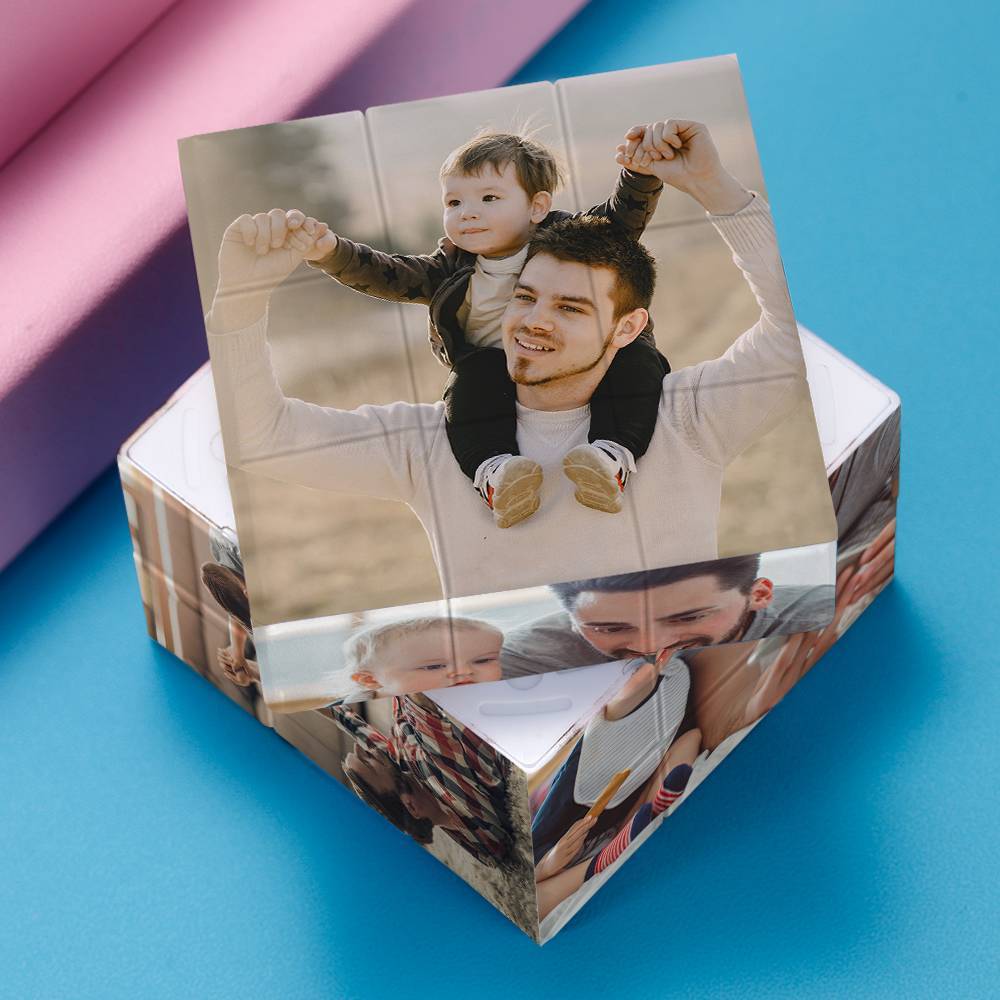 Personalizowana kostka ze zdjęciami dla pary na rocznicę lub prezent