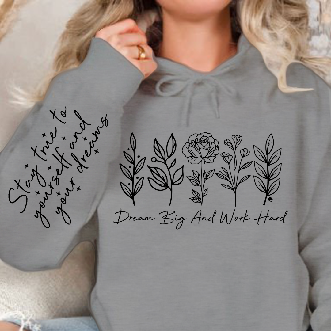 Bluza z kapturem Dream big and work hard