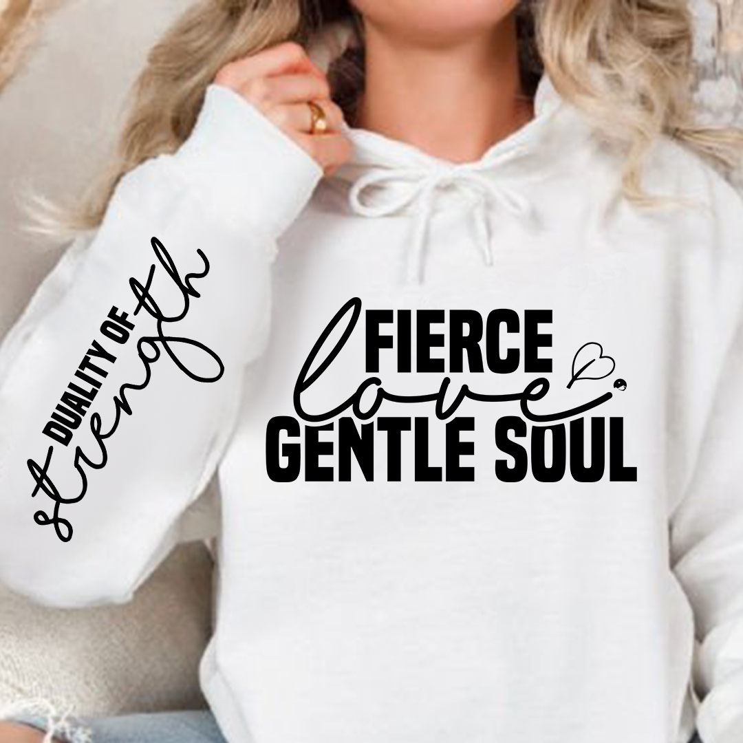 Bluza z kapturem Fierce love gentle soul