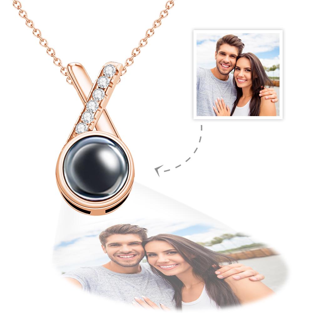 Custom Photo Projection Necklace Memorial Photo Necklace Unique Gift for Her