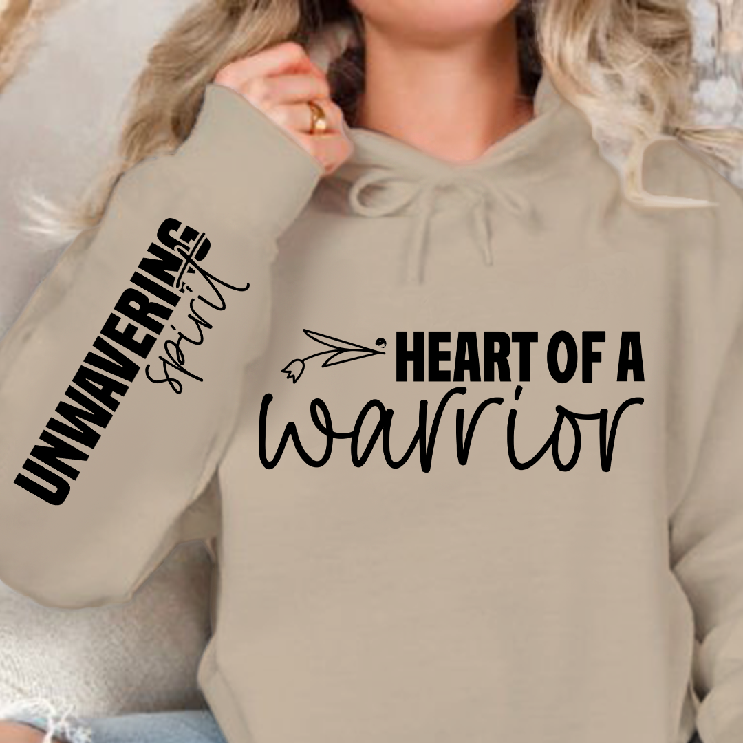 Bluza z kapturem Heart of a warrior