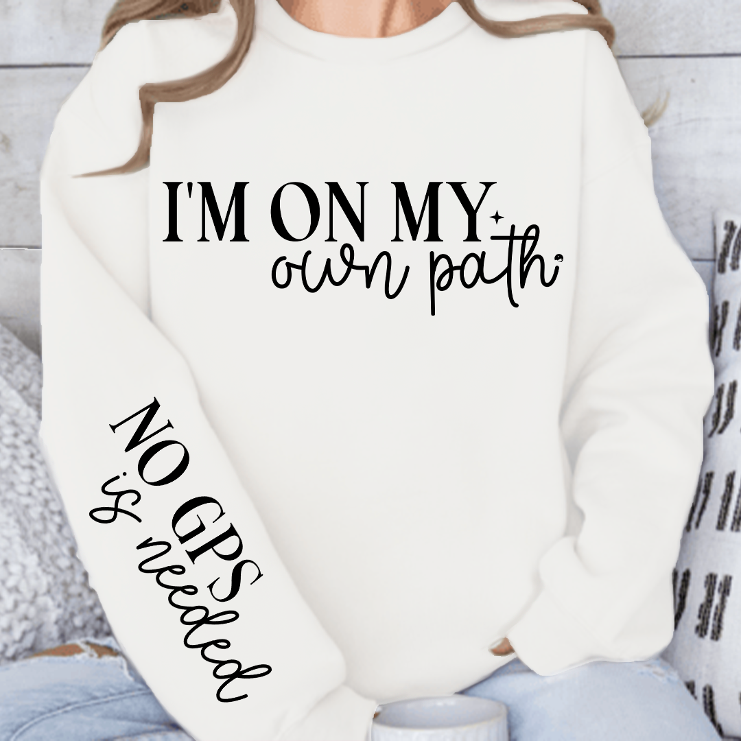 Biała Bluza Damska I'm On My Own Path
