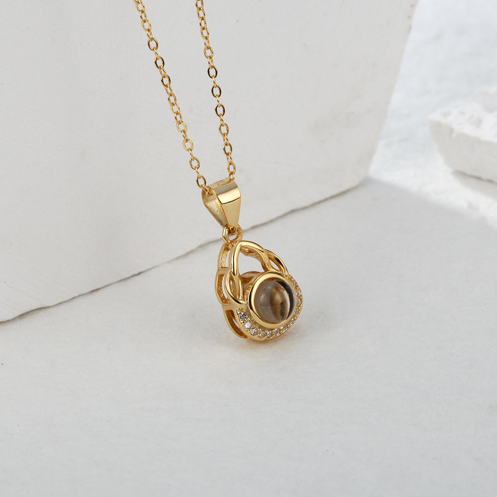 Personalized Projection Necklace Cute Bag Photo Necklace