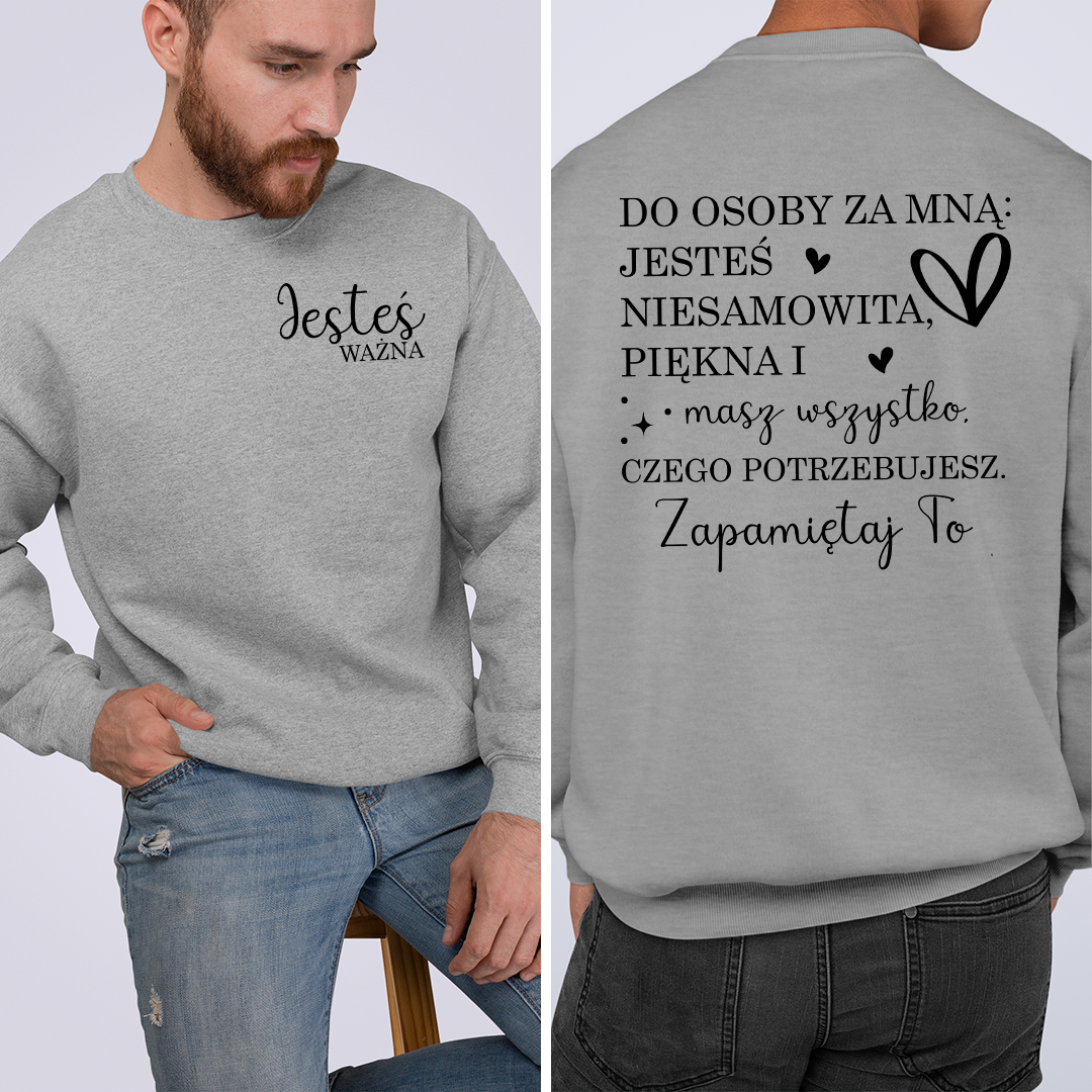 Bluza Unisex Jesteś Ważna