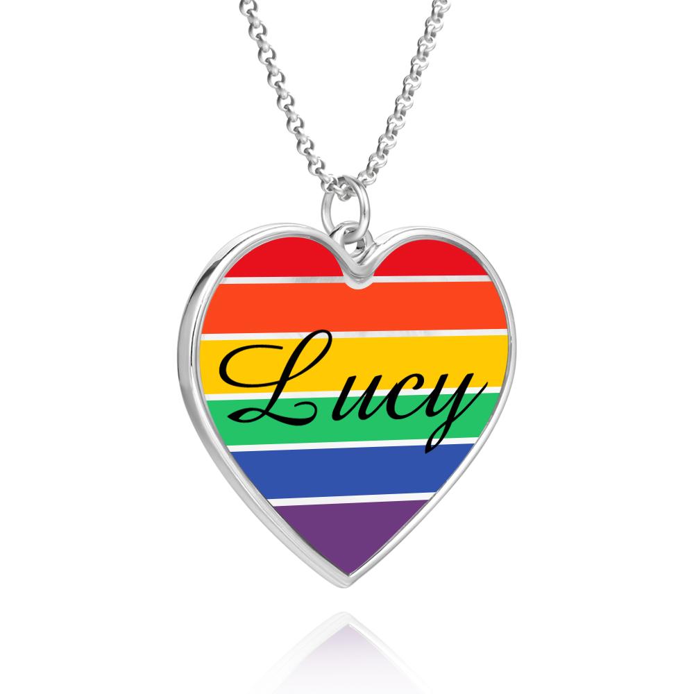 Naszyjnik Tęczowe Serce LGBT Biżuteria