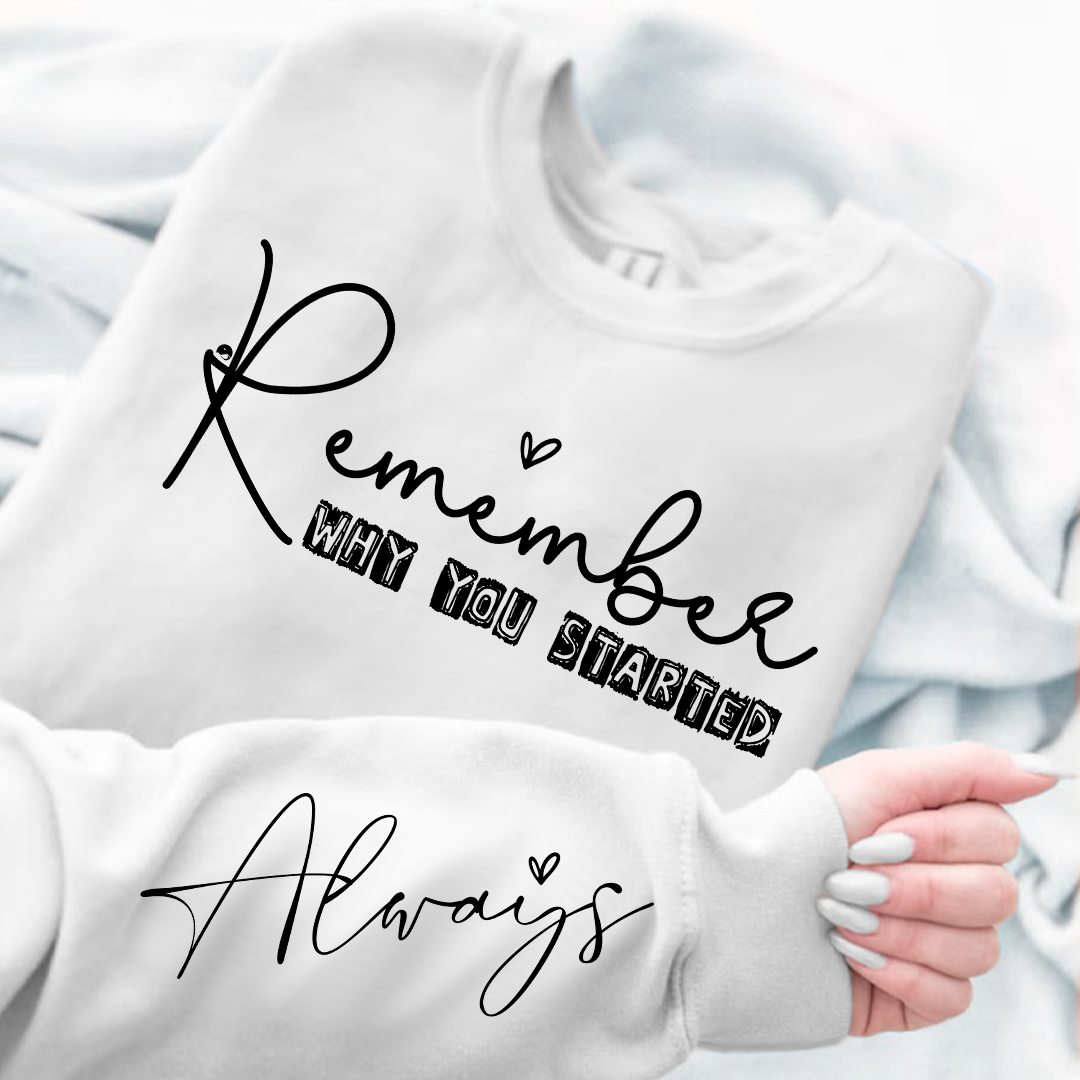 Biała Bluza Damska Remember Why You Started