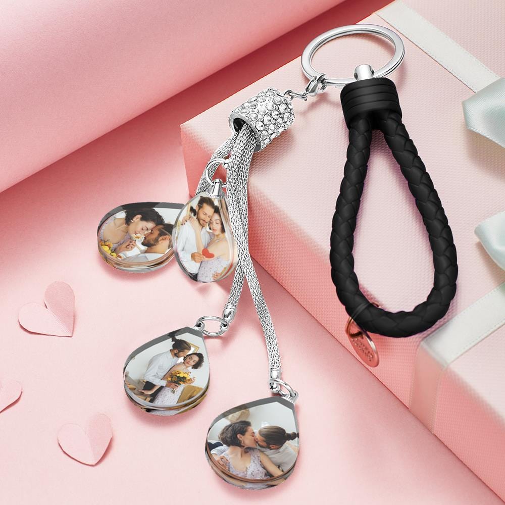 Personalizowany brelok ze zdjęciem w kryształowej oprawie na prezent