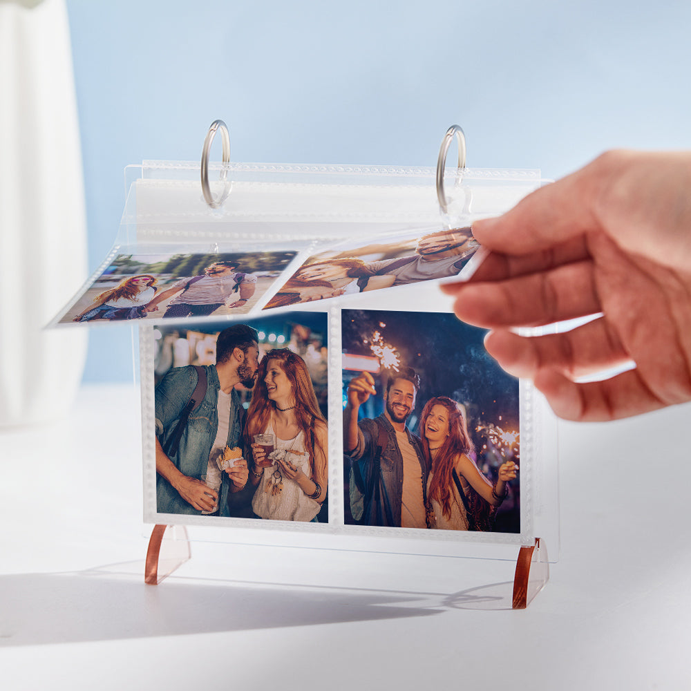 Personalizowana ramka akrylowa z zdjęciami na biurko dla niej na prezent