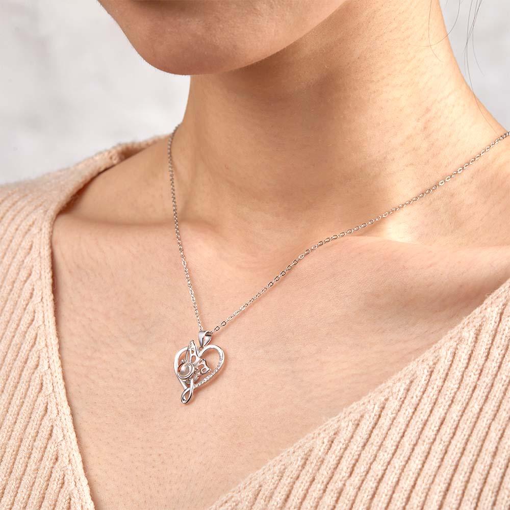 Custom Photo Projection Necklace Creative Butterfly Unique Gifts