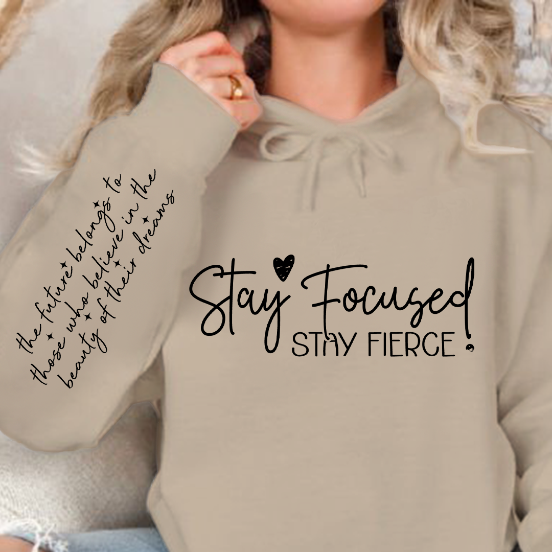 Bluza z kapturem Stay focused stay fierce
