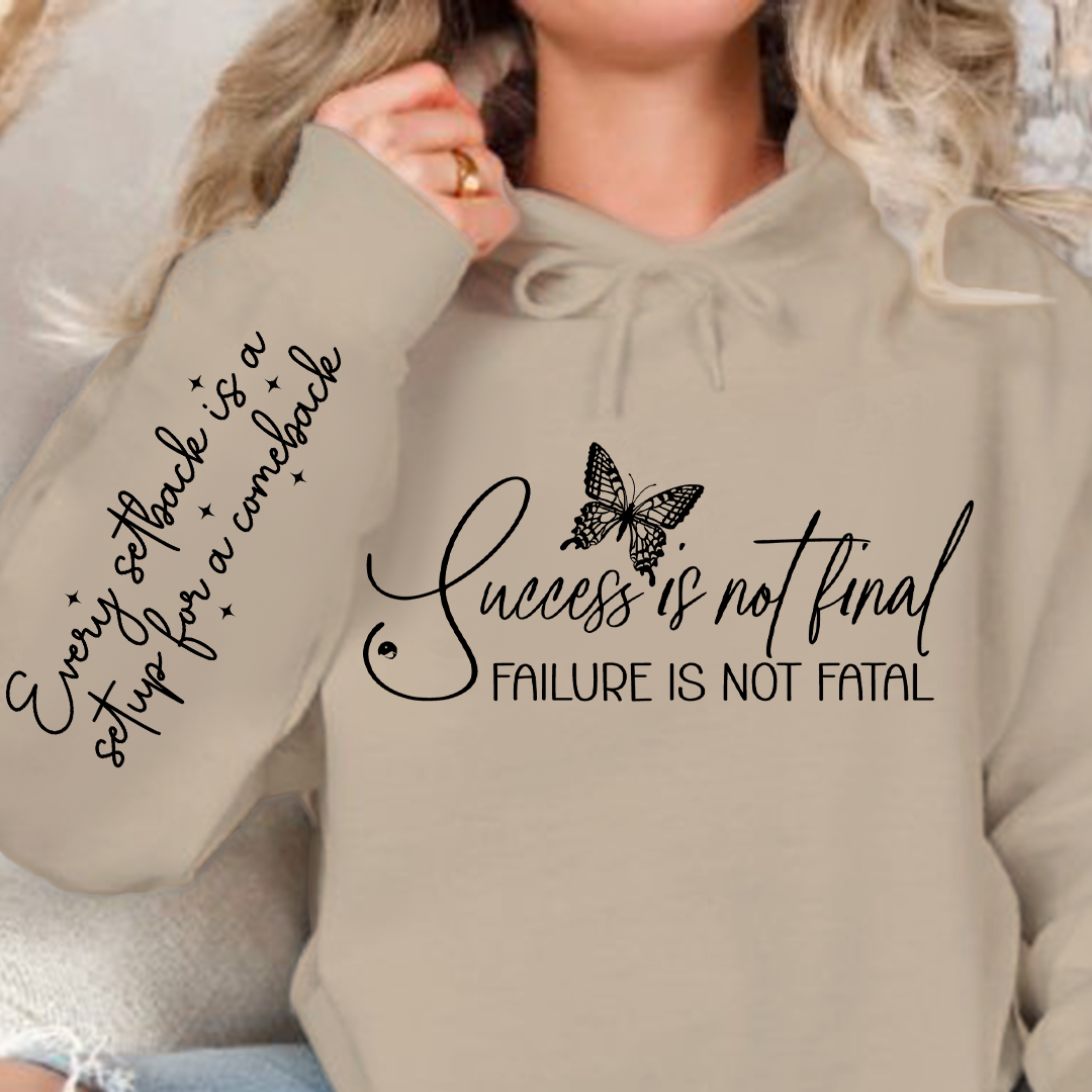 Bluza z kapturem Success is not final failure is not fatal