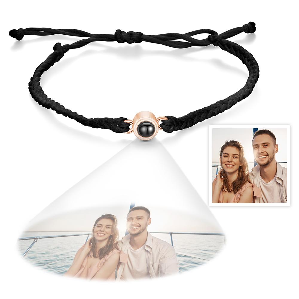 Custom Projection Bracelet Simple Woven Couple Bracelet Valentines Gift