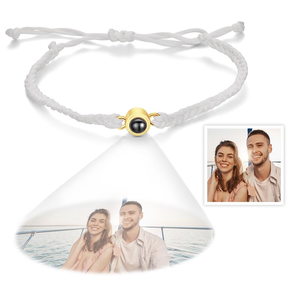 Custom Projection Bracelet Simple Woven Couple Bracelet Valentines Gift