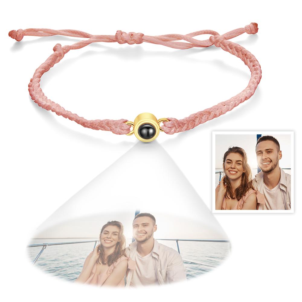Custom Projection Bracelet Simple Woven Couple Bracelet Valentines Gift