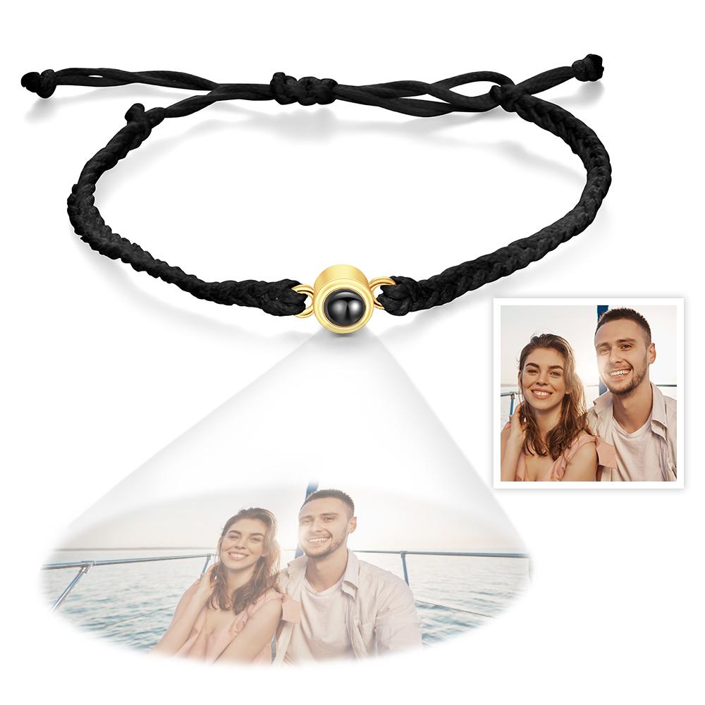 Custom Projection Bracelet Simple Woven Couple Bracelet Valentines Gift