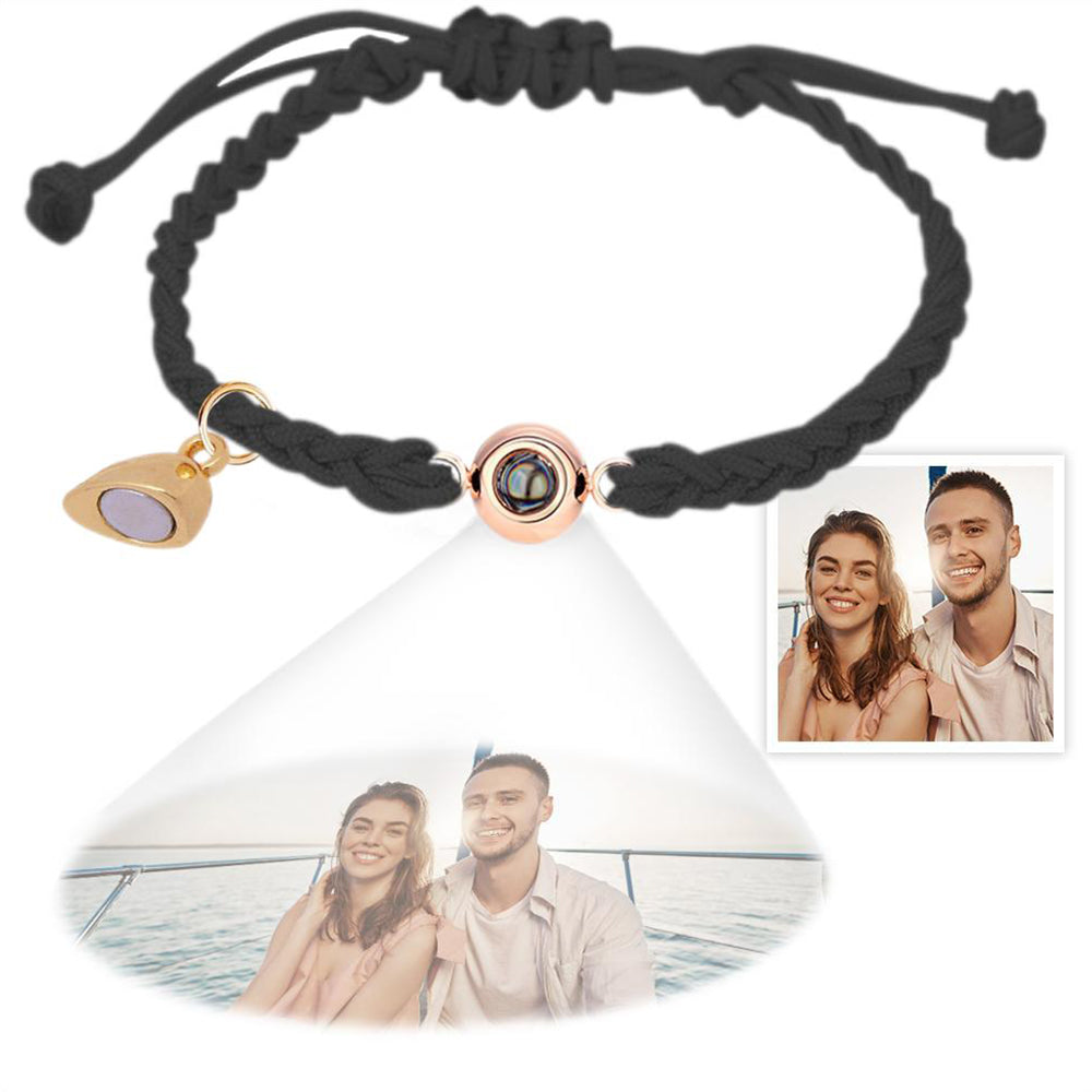 Custom Projection Bracelet Magnetic Heart Couple Bracelets