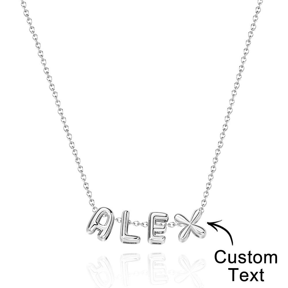 Personalized 3D Bubble Letters Name Necklace Fantastic Gift for All Your Loved Ones