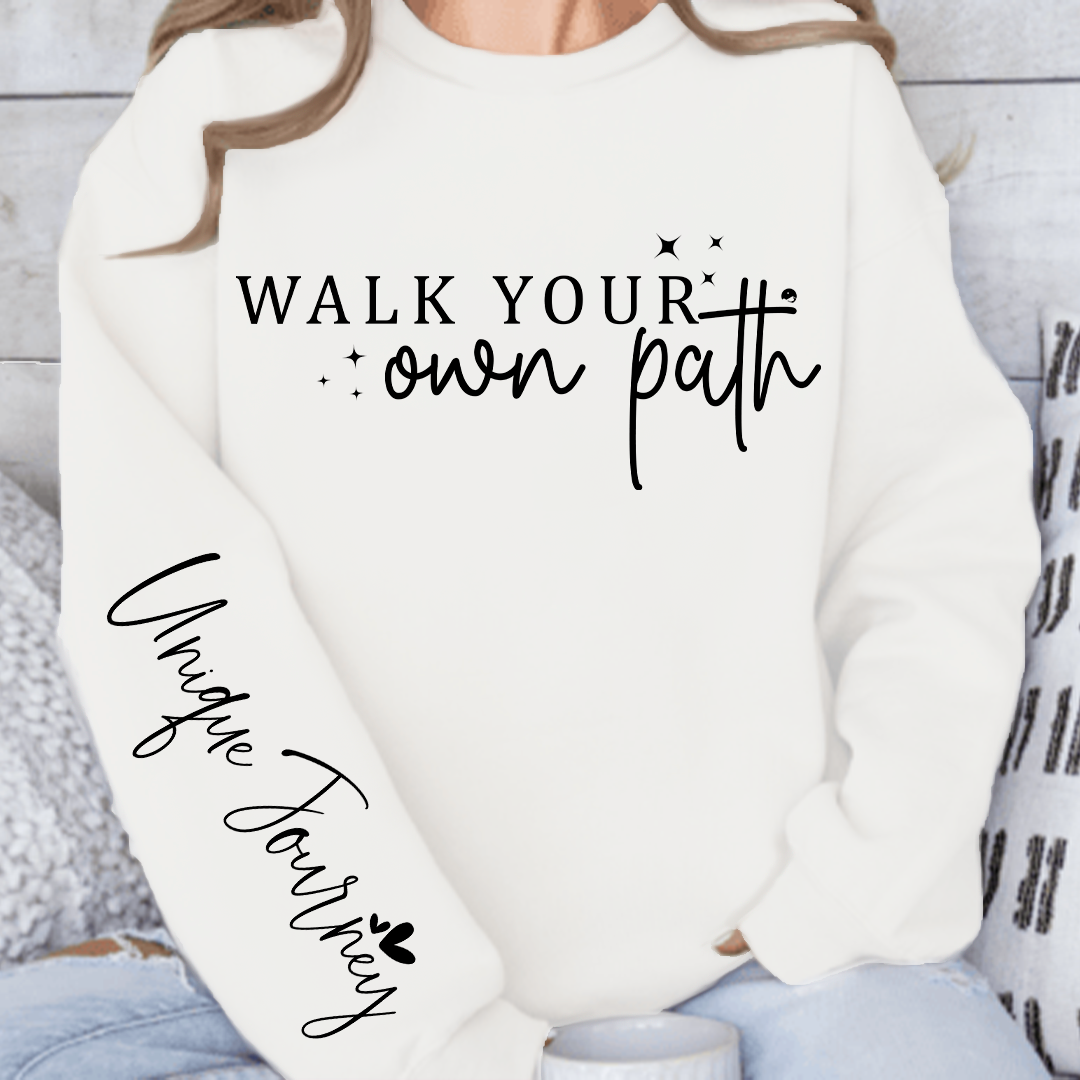 Biała Bluza Damska Walk Your Own Path