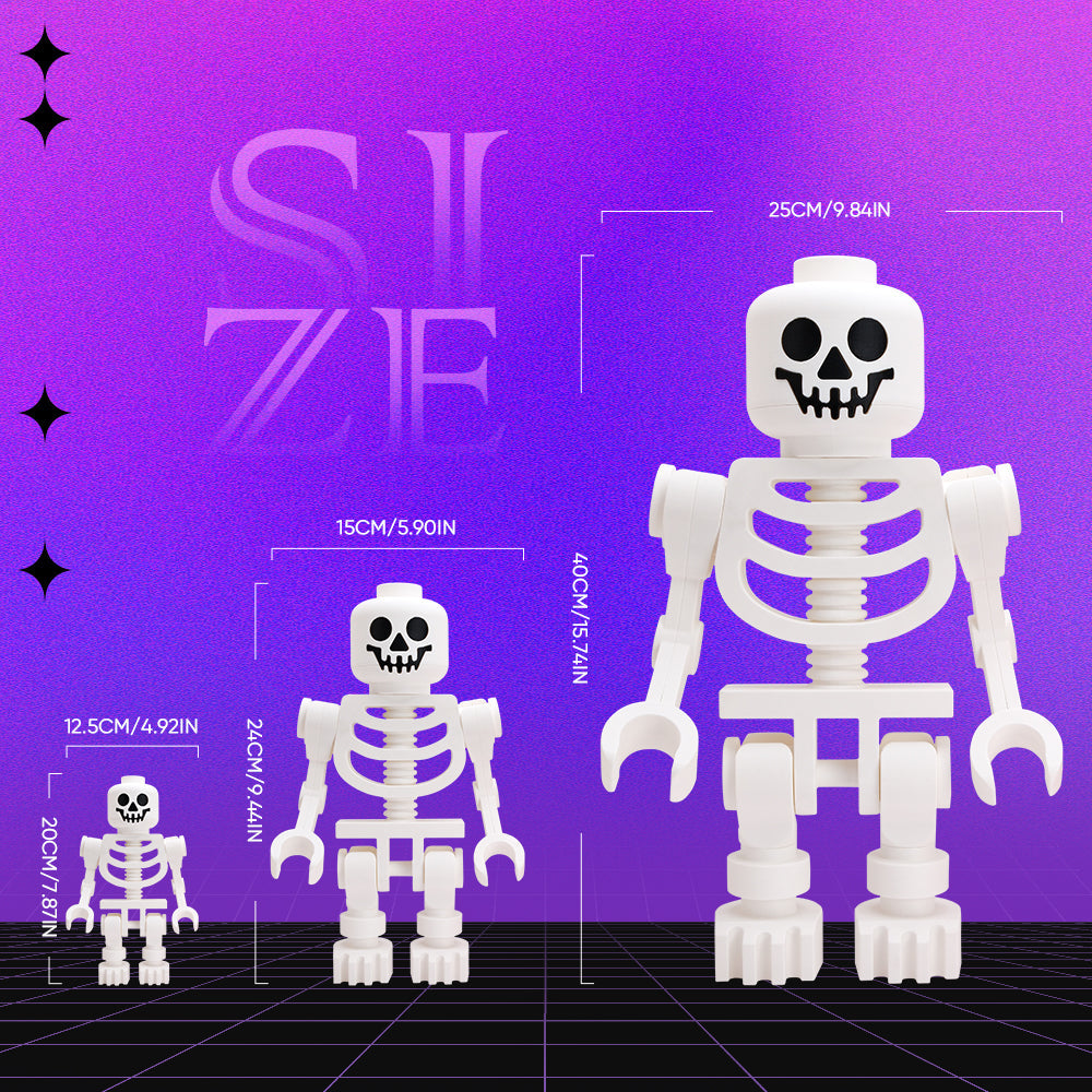 Figurka dekoracyjna 3D w kształcie białego szkieletu na prezent do domu