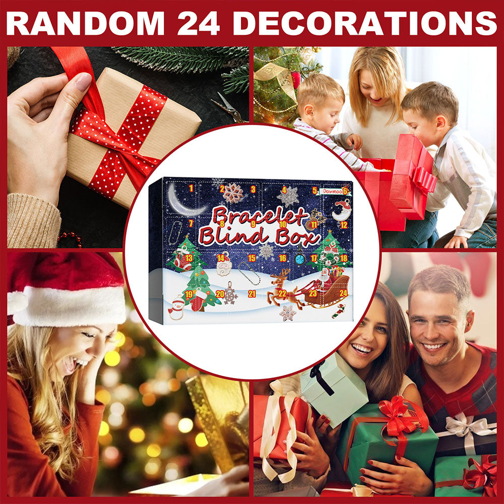 Christmas Advent Calendar Diy Bracelet Box Advent Calendar 24-Frame Calendar Surprise Bell Box