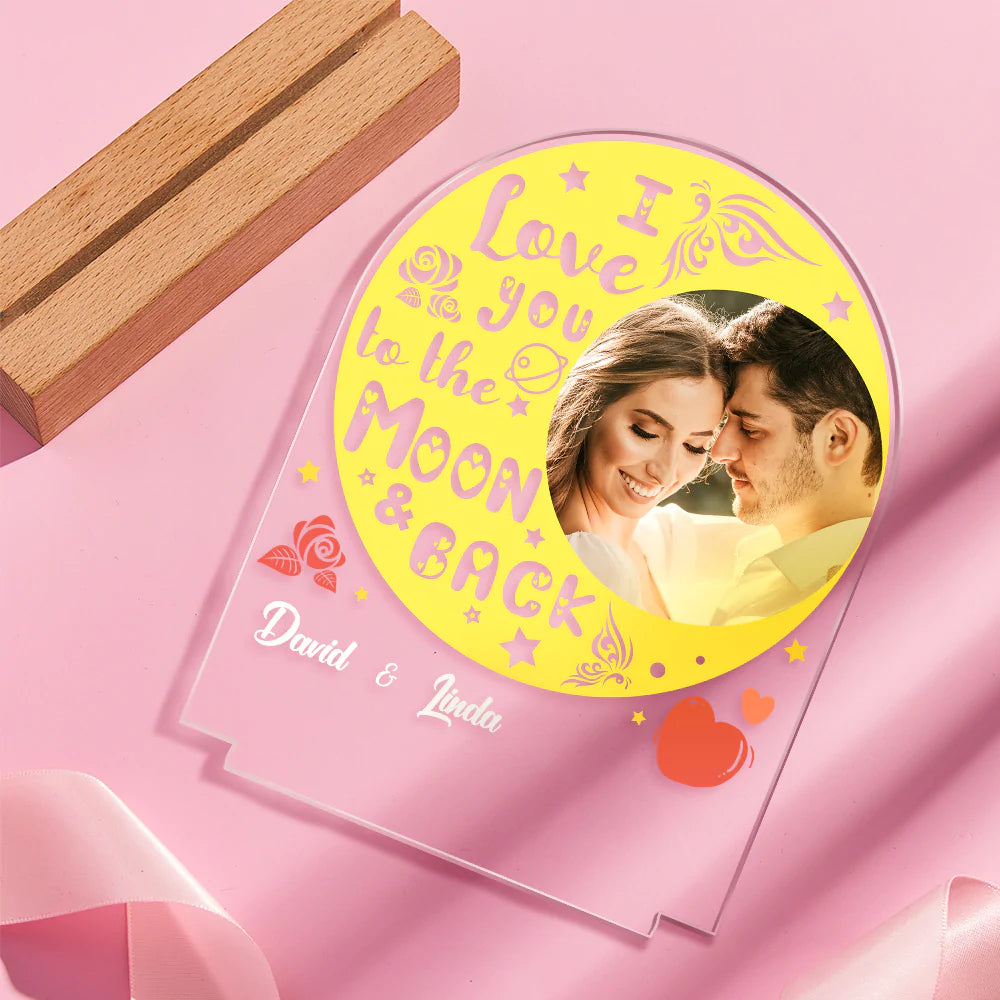 Personalizowana lampka nocna LED dla zakochanych na rocznicę lub prezent