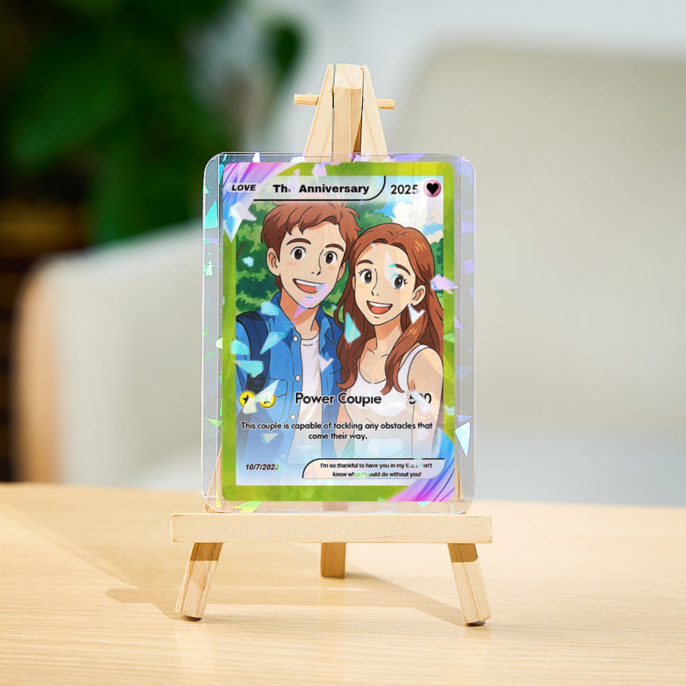 Personalizowana karta Pokémon na Walentynki dla pary, wyjątkowy prezent