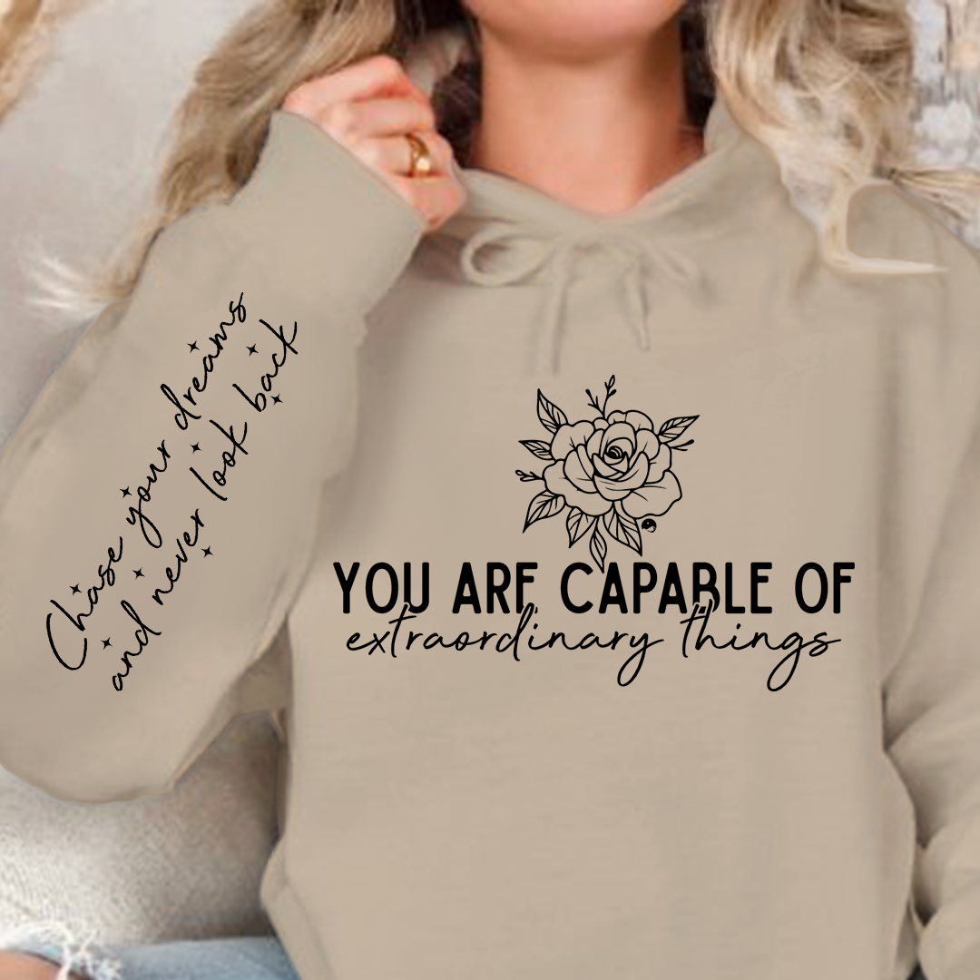 Bluza z kapturem You are capable of extraordinary things
