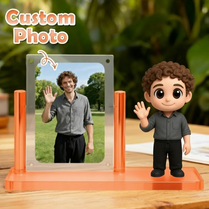 Custom 1 Person 3D Mini Figure with Photo Personalized Toy Figure from Your Photo Birthday Gift (Production Time: 10-15 Business Days)