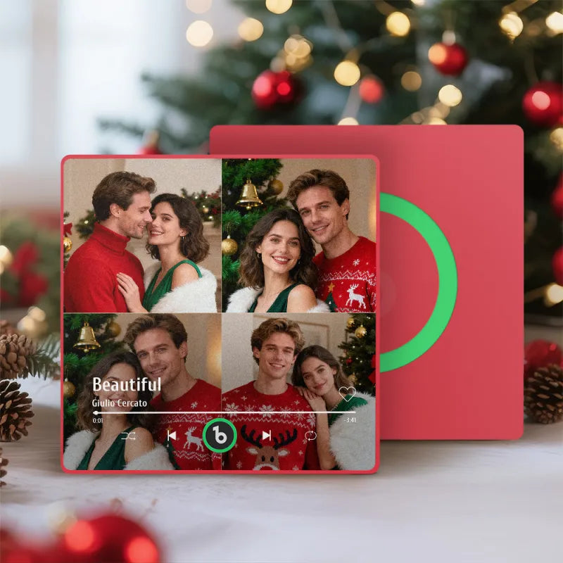 FridgeBeats Framed 4.0 Custom Music Multiple Photos Fridge Magnet That Can Play Music Without Cellphone Supports Bluetooth Connectivity