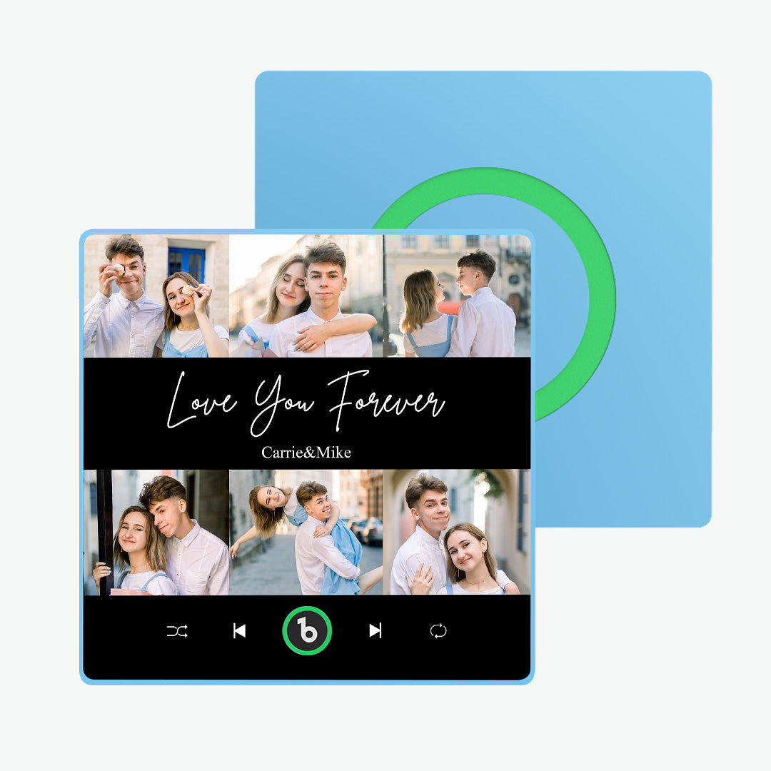 FridgeBeats Framed Custom Photos Text Music Fridge Magnet Special for Valentine's Day New 4.0 Upgrade Colorful Frame Album Sticker