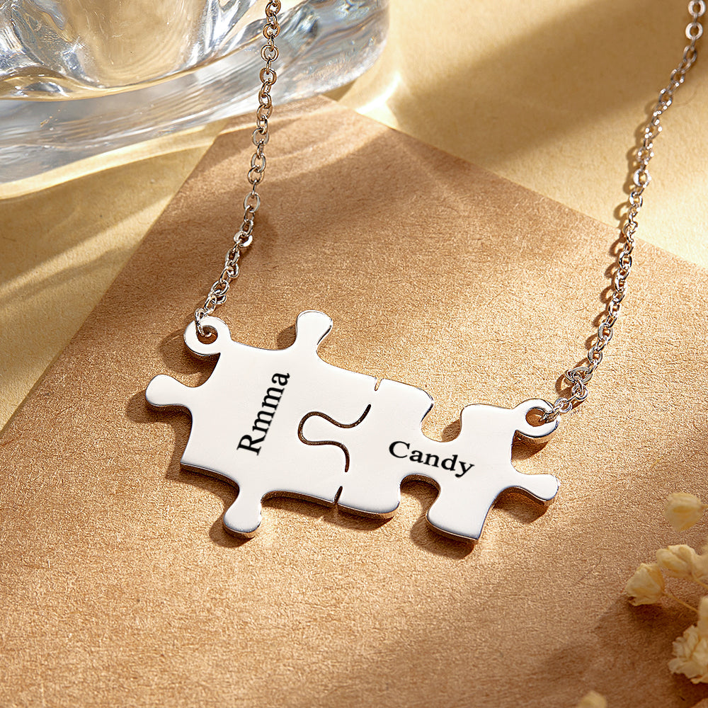 Naszyjnik Puzzle z Imieniem Prezent dla Niej