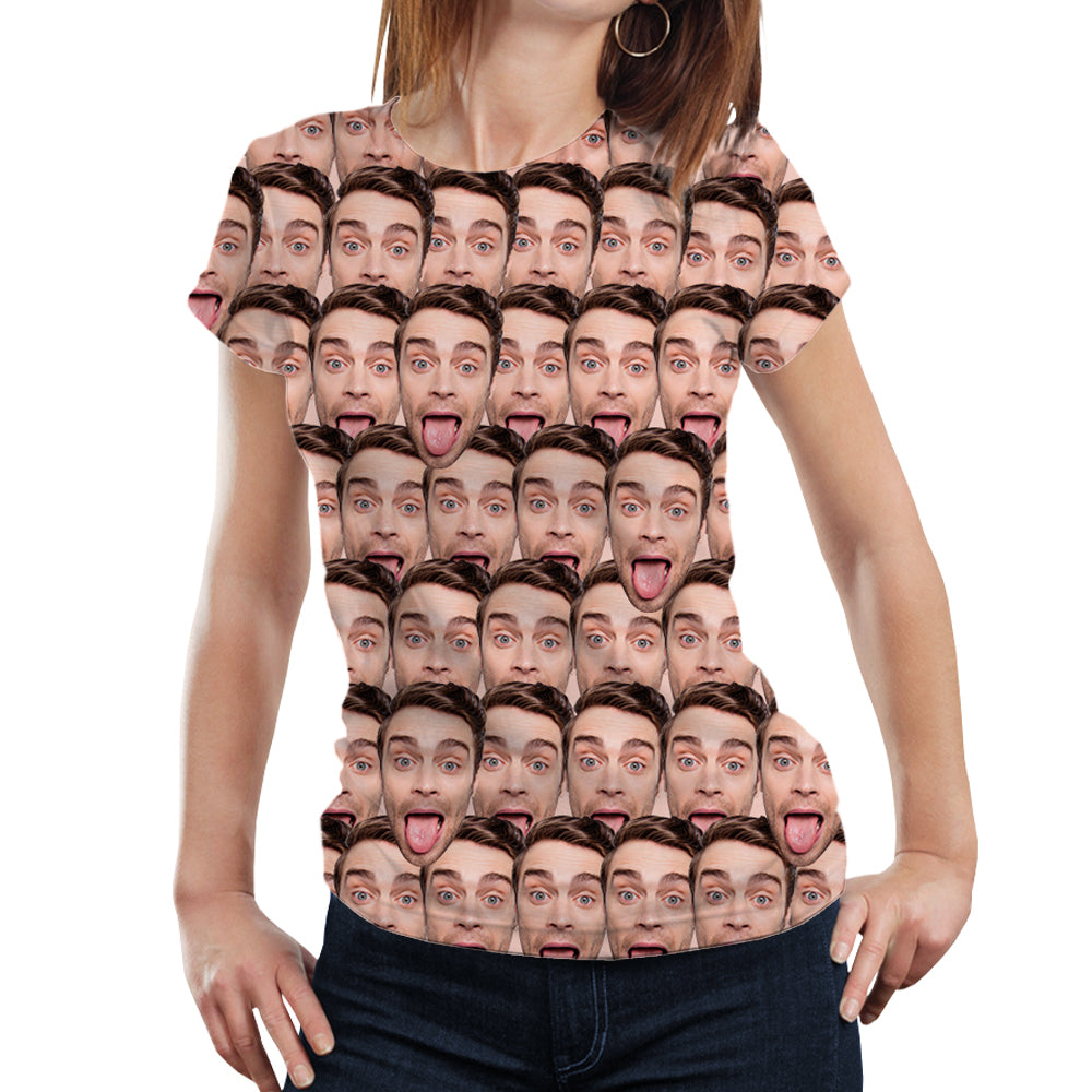Personalizowana koszulka z nadrukiem twarzy, idealna na prezent dla niego lub niej