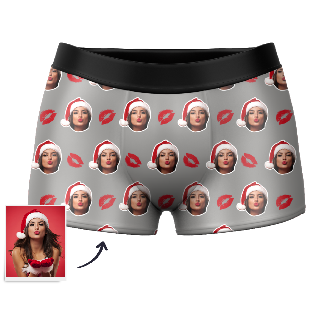 Personalizowane bokserki z nadrukiem zdjęcia na prezent dla niego na święta