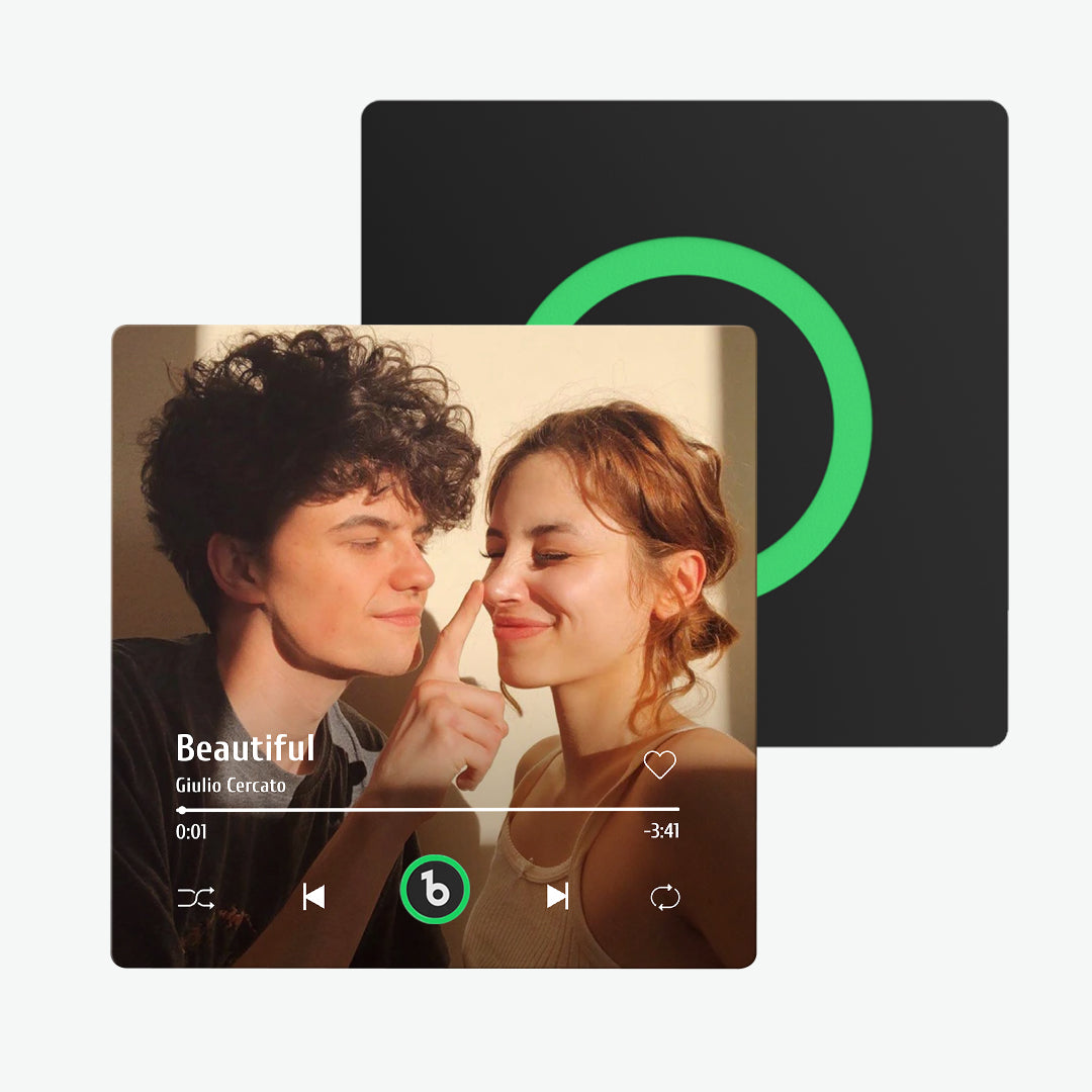 FridgeBeats Frameless Custom Music Fridge Magnet New 4.0 Upgrade Wall Photo Sticker That Plays Music Without Cell Phone Multiple Styles Gift