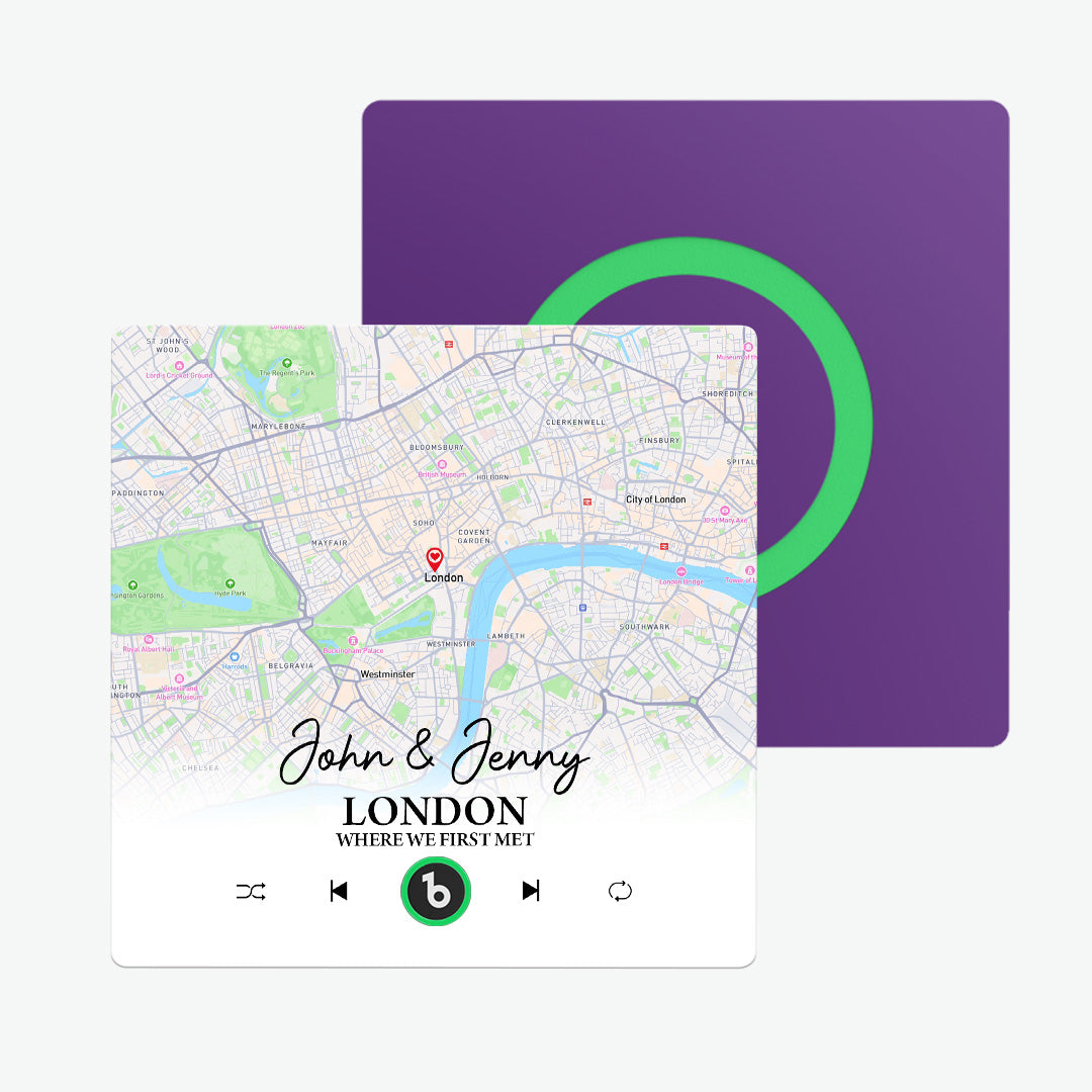 FridgeBeats Frameless Custom Map Personalized Text Colorful Music Fridge Magnet Sticker Special for Valentine's Day New 4.0 Upgrade