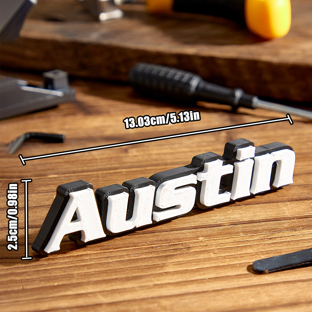Personalized 3D Name Toolbox Magnet Workshop DIY Accessory Gift for Dad Mechanic