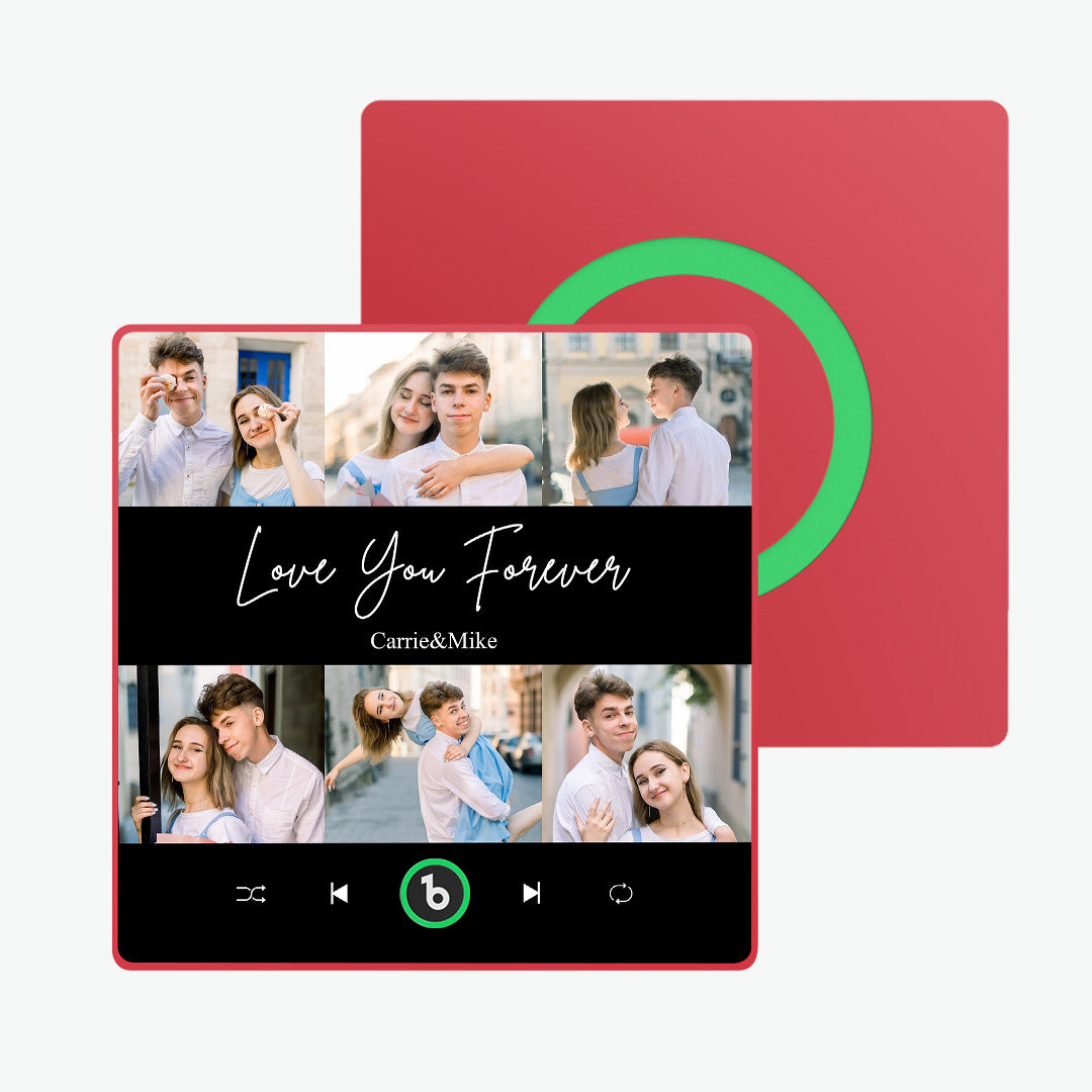 FridgeBeats Framed Custom Photos Text Music Fridge Magnet Special for Valentine's Day New 4.0 Upgrade Colorful Frame Album Sticker