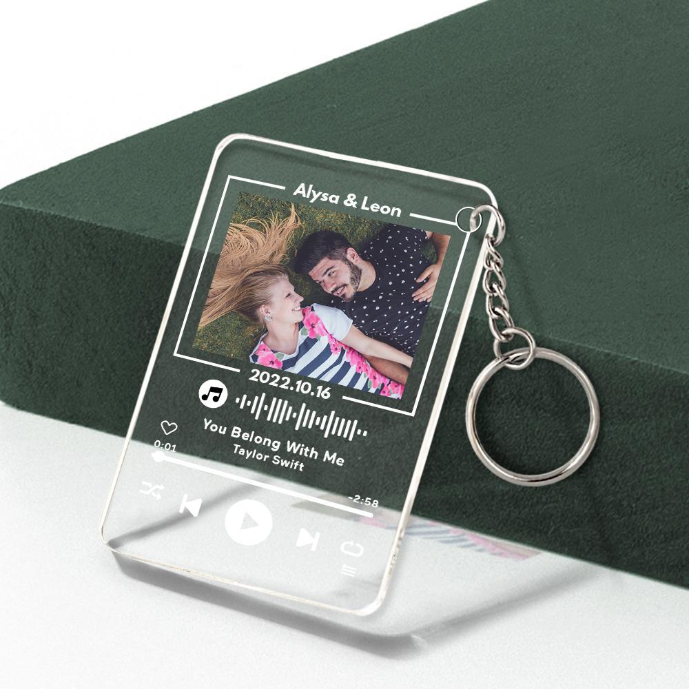 Personalizowany brelok z muzyką i podświetleniem na rocznicę dla pary