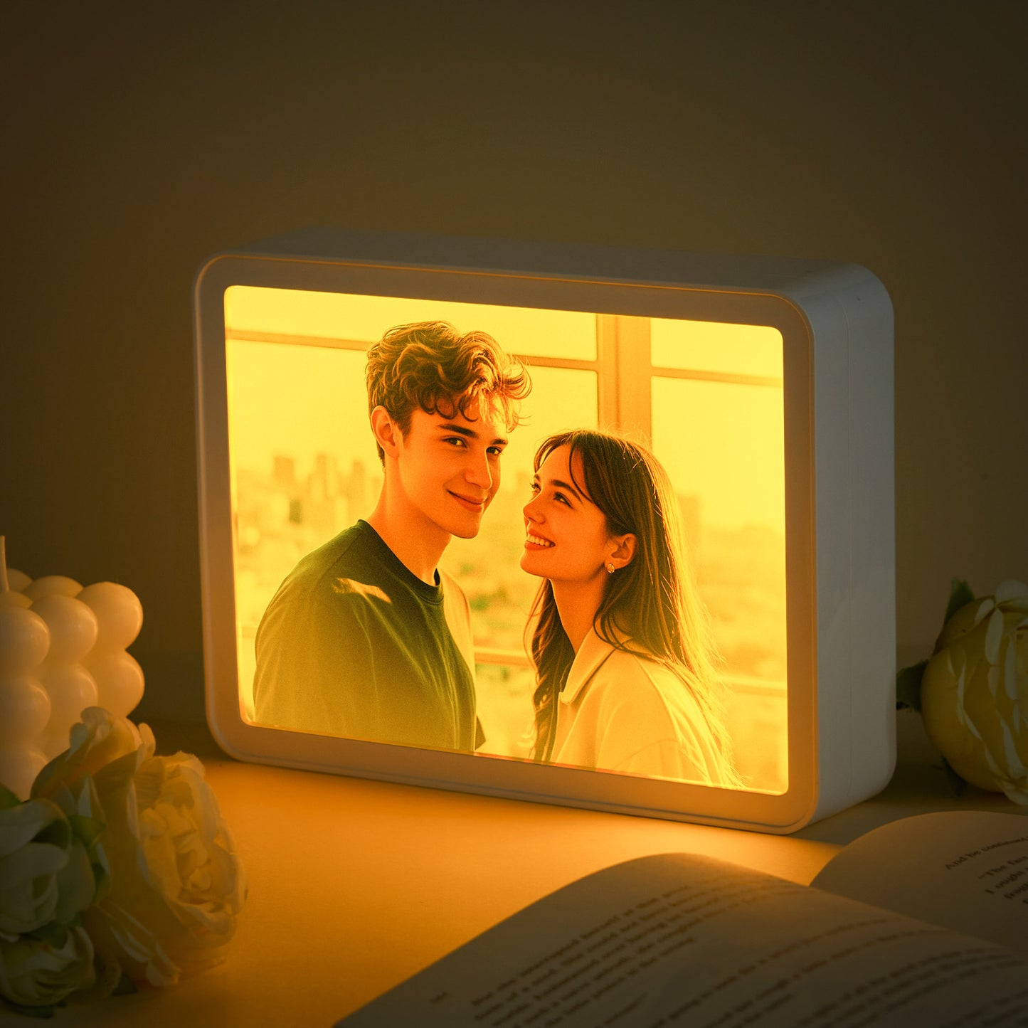 Personalizowany głośnik Bluetooth z lustrem i lampą na prezent świąteczny