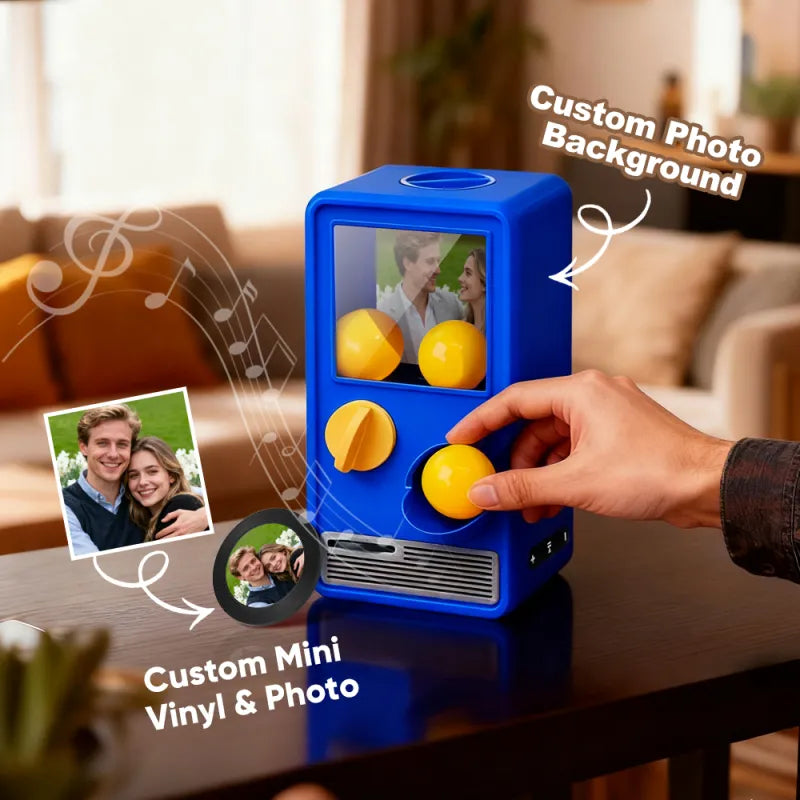 Personalized Music and Photo Music Gachapon Machine Custom Song Mini Record Box Anniversary Gift Christmas Gifts