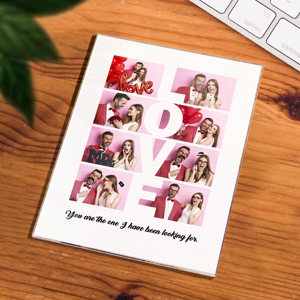 Personalizowana lampa z 8 zdjęciami, romantyczny prezent do domu na rocznicę